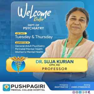 We are delighted to welcome Dr. Suja Kurian, DPM, MD, Professor, to the Department of Psychiatry.